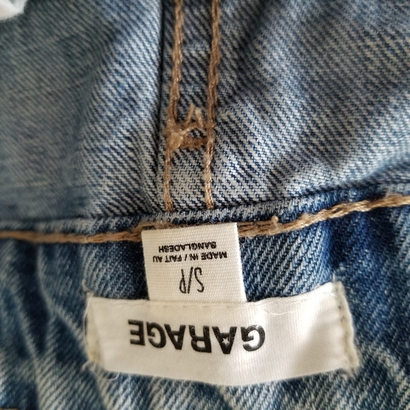 Garage Jeans Denim Mini Skirt Frayed Hem Blue S - Picture 4 of 4